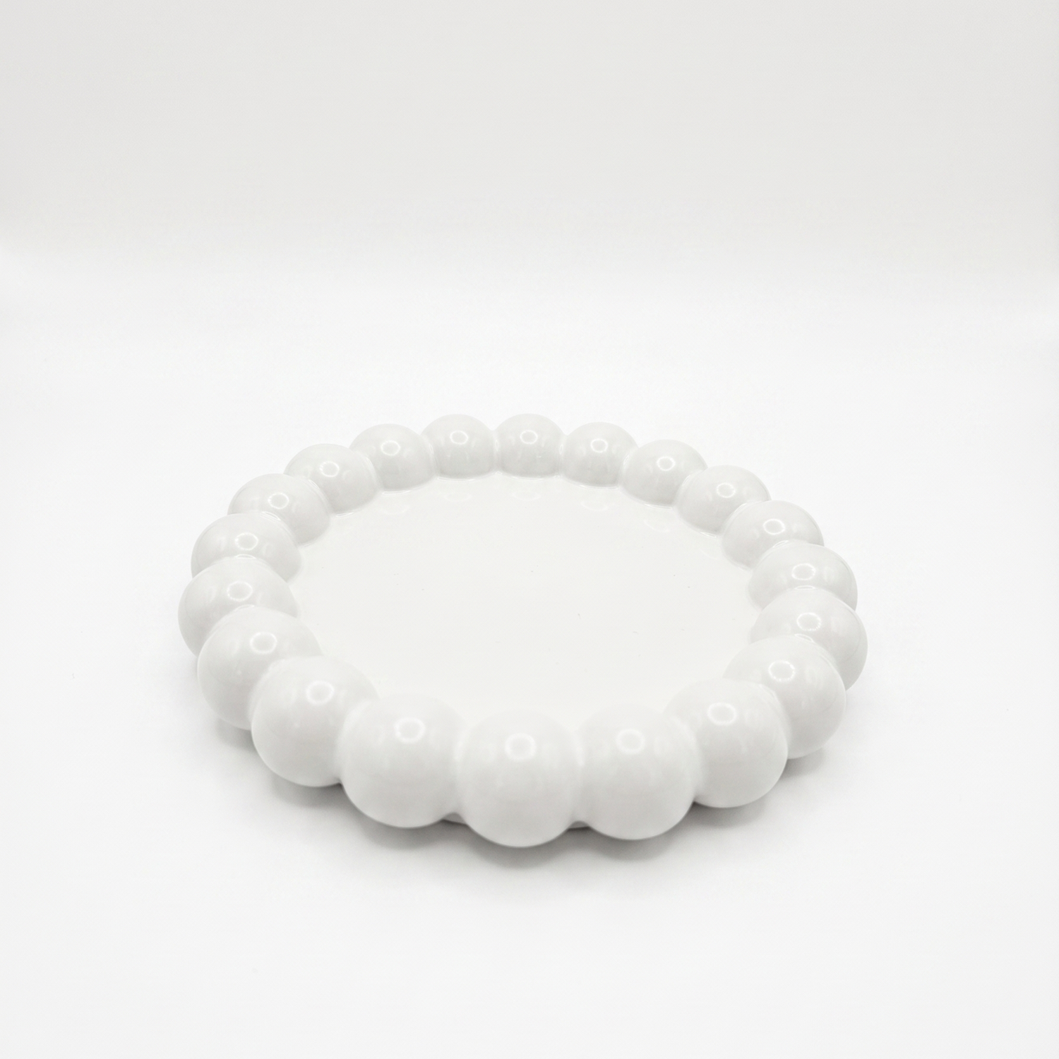 Design-tarjotin Perla - Valkoinen / Hopea