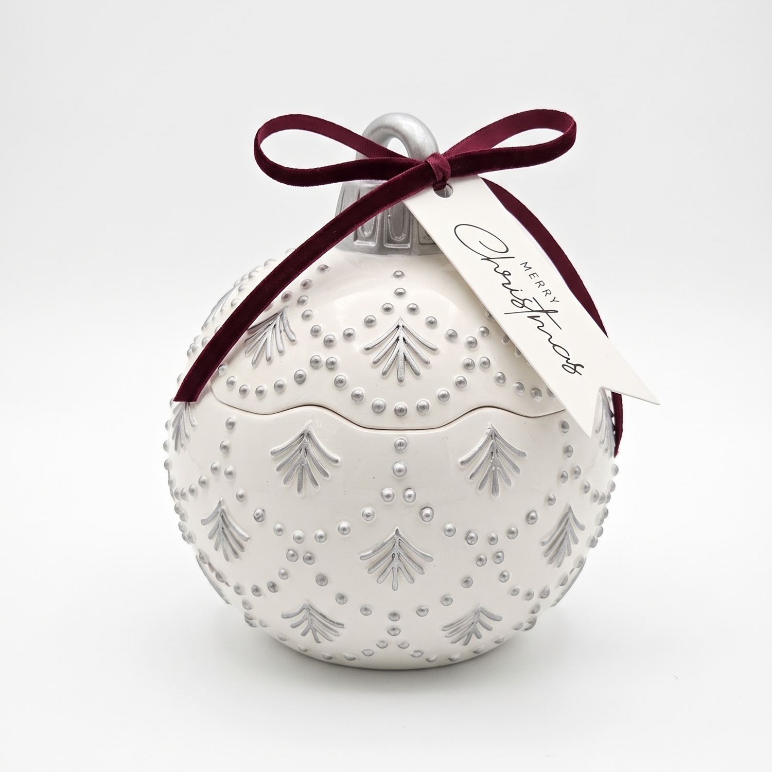 Kynttilä Christmas Bauble Enchanted MINI - Valkoinen / Hopeinen / Talvinen taika / MINI