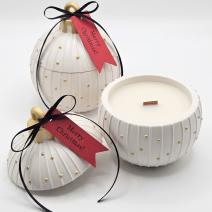 Kynttilä Christmas Bauble Charming - Valkoinen / Kulta / Talvinen taika