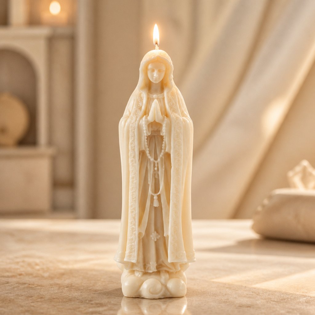 Kynttilä Madonna - Valkoinen / Kookos